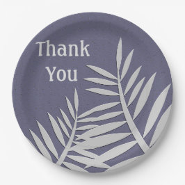 Prato De Papel Obrigado Apreciação Folha Roxa Silhouette