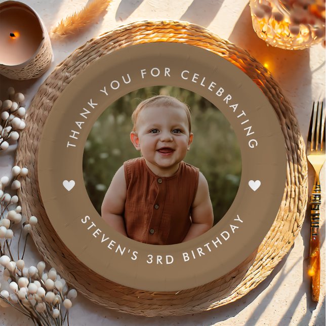 Prato De Papel Obrigado Foto de Aniversário (Criador carregado)