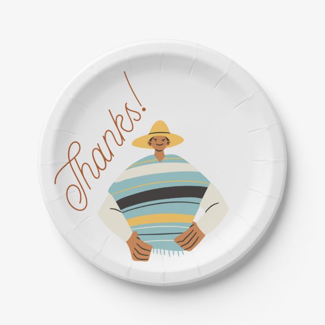 Prato De Papel Obrigados de placas (Frente)