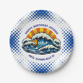 Prato De Papel Oceanic Maritime Ocean Themed for Boy's Birthday 
