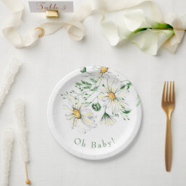 Prato De Papel Oh Chá de Disias Brancas