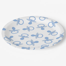 Prato De Papel Oh Pacifiers dos azuis bebés