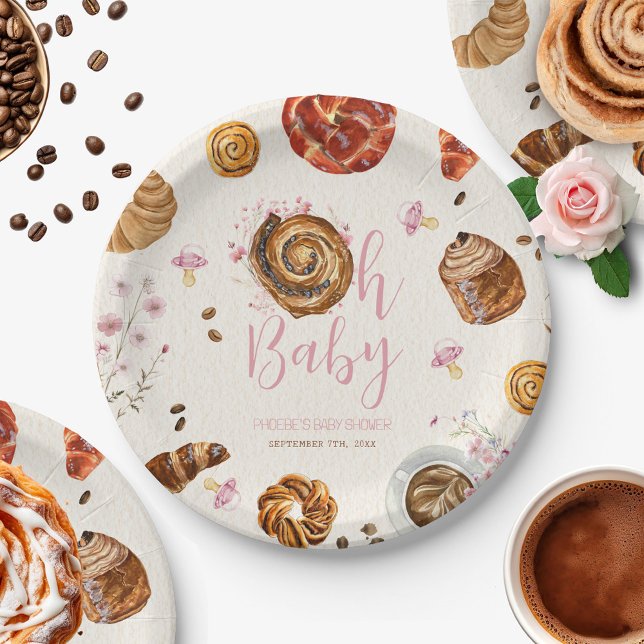 Prato De Papel Oh, Pestris Bebês + Chá de fraldas de Meninas Paci (Criador carregado)