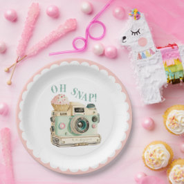 Prato De Papel Oh Snap | Aniversário da Câmera
