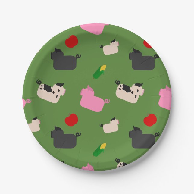 Prato De Papel Oink Oink Aqui (Frente)