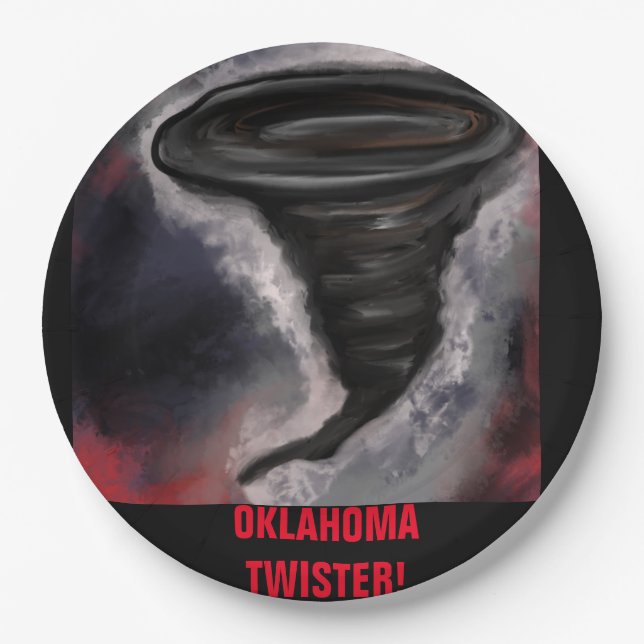 PRATO DE PAPEL OKLAHOMA TWISTER (Frente)