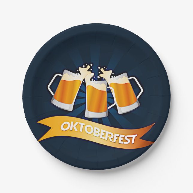 Prato De Papel Oktoberfest Beer Caneca de cerveja Celebrations Pa (Frente)