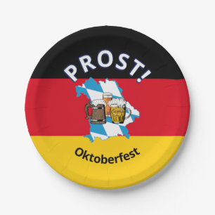 Prato De Papel OKTOBERFEST Cartoon Beers Alemanha Baviera