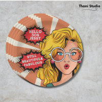Olá, 30s Mulher Vintage Retro 90s Diversão Anivers