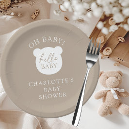 Prato De Papel Olá, Bebê. É um Rapaz.