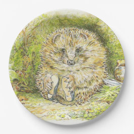 Prato De Papel Old Mr Prickly Pin (Hedgehog) (por Beatrix Potter)