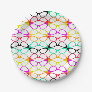 Prato De Papel Olhando bons vidros retros espectaculares dos