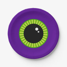 Olho Verde Engraçado e Monstro Roxo