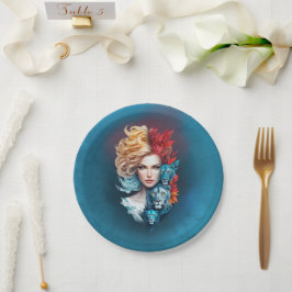 Prato De Papel Olhos do Leão e Cabelo Estrelado