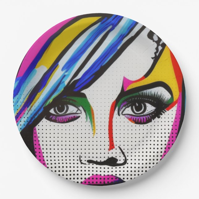 Prato De Papel Olhos Mentirosos (Frente)