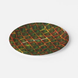 Prato De Papel "Olhos verdes enquadrados", arranhões ou grelha ve