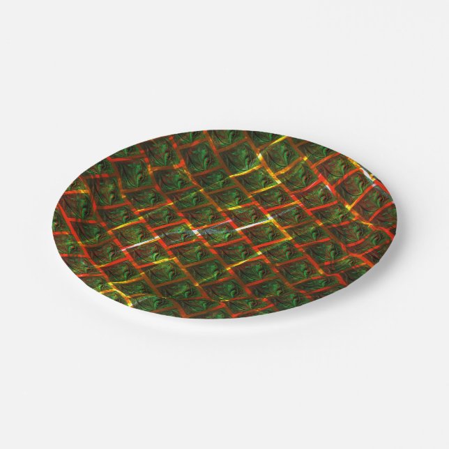 Prato De Papel "Olhos verdes enquadrados", arranhões ou grelha ve (Inclinado)