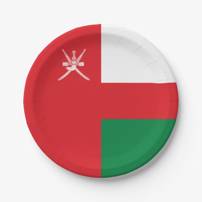 Prato De Papel Oman Flag (Frente)