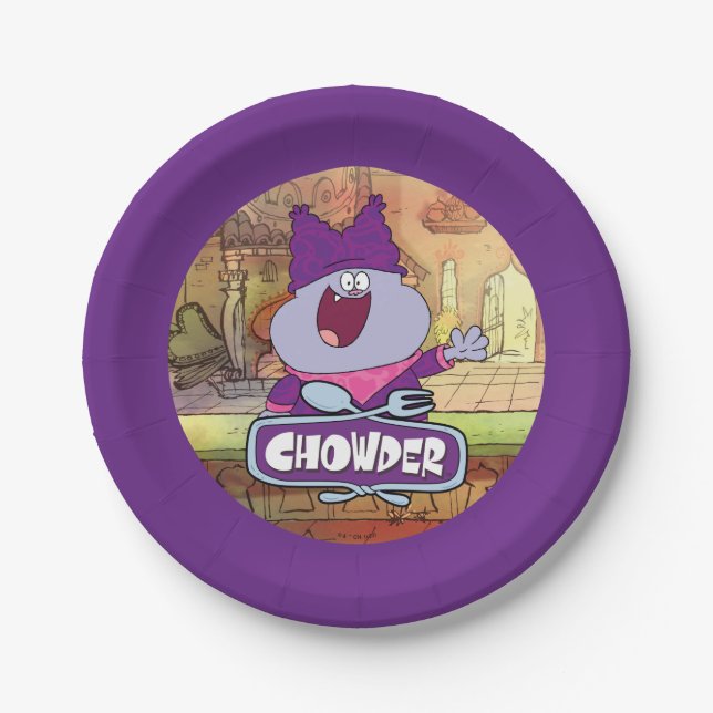 Prato De Papel Onda Chowder (Frente)