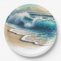 Ondas do Oceano Caindo Casamento Rústico na Praia