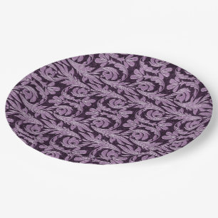Prato De Papel Ondas metálicas - Duas placas de papel roxo tonad