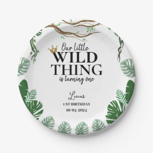 Prato De Papel onde as coisas selvagens são placas de papel