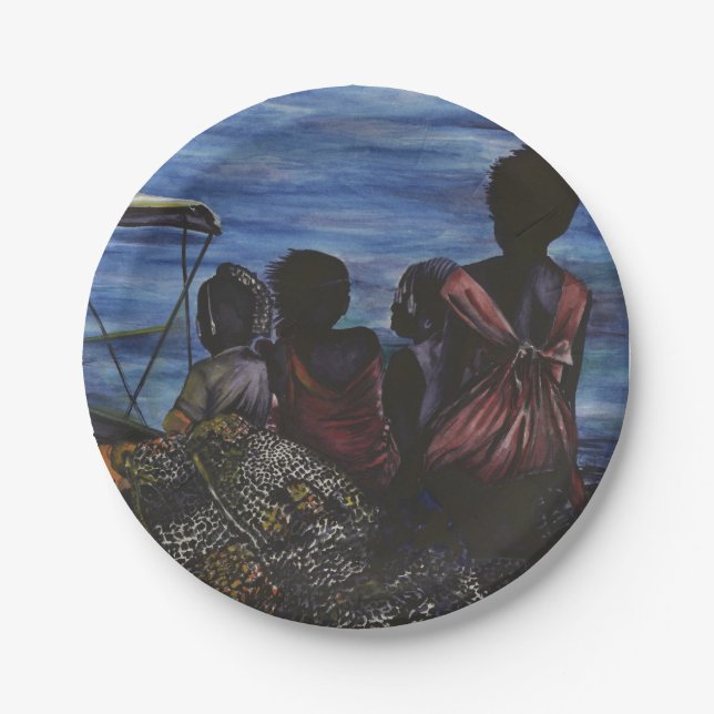 Prato De Papel Onde está o Pai? Ilha Harbor (Frente)