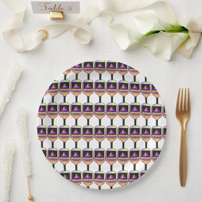 Prato De Papel Onde está o Pickleball (Casamento)