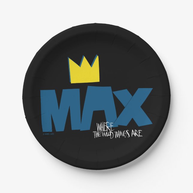 Prato De Papel Onde estão as coisas selvagens | Max e Crown (Frente)