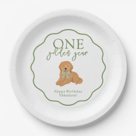 Prato De Papel One Golden Year Goldendoodle First Birthday Party