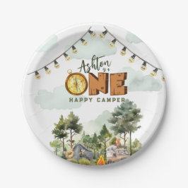 Prato De Papel One Happy Camper First Birthday