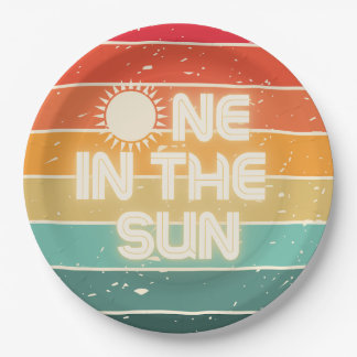 Prato De Papel One in the Sun, Birthday Party Plate