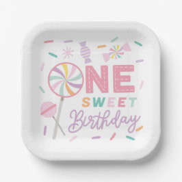 Prato De Papel One Sweet Birthday Luncheon Napkin