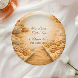 Prato De Papel One Sweet Little Bun First Birthday