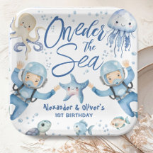 ONEder The Sea Twin Boys 1st Birthday Ocean