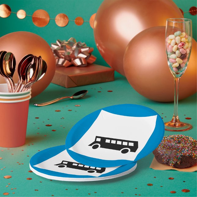 Prato De Papel Ônibus de transporte público - Sinal de trânsito u (Criador carregado)