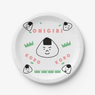 Prato De Papel Onigiri Koro Koro (as Bolas de Arroz Rolante)