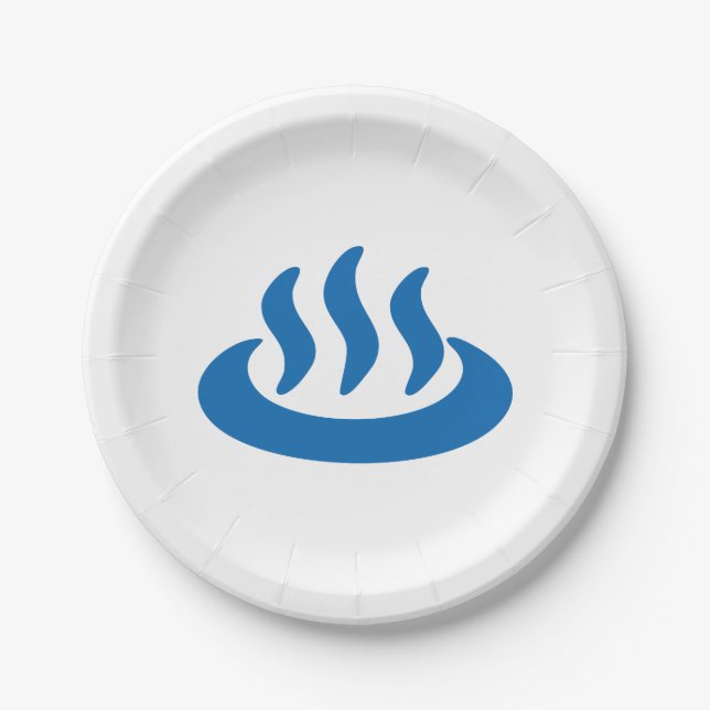 Prato De Papel Onsen ♨ Hot Primavera 温 泉 Sinal Japonês (Frente)