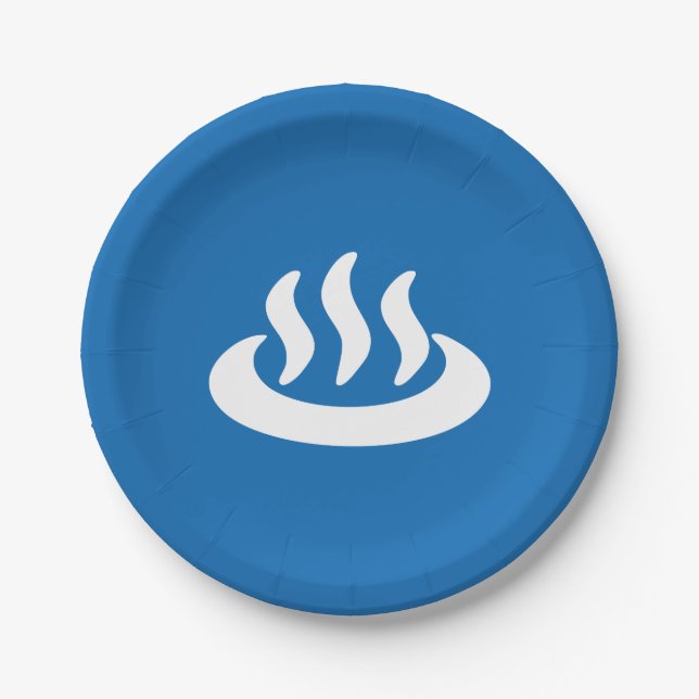 Prato De Papel Onsen ♨ Hot Primavera 温 泉 Sinal Japonês (Frente)