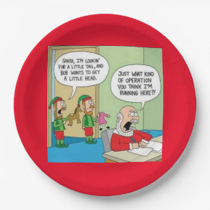 Prato De Papel Operação da oficina do papai noel