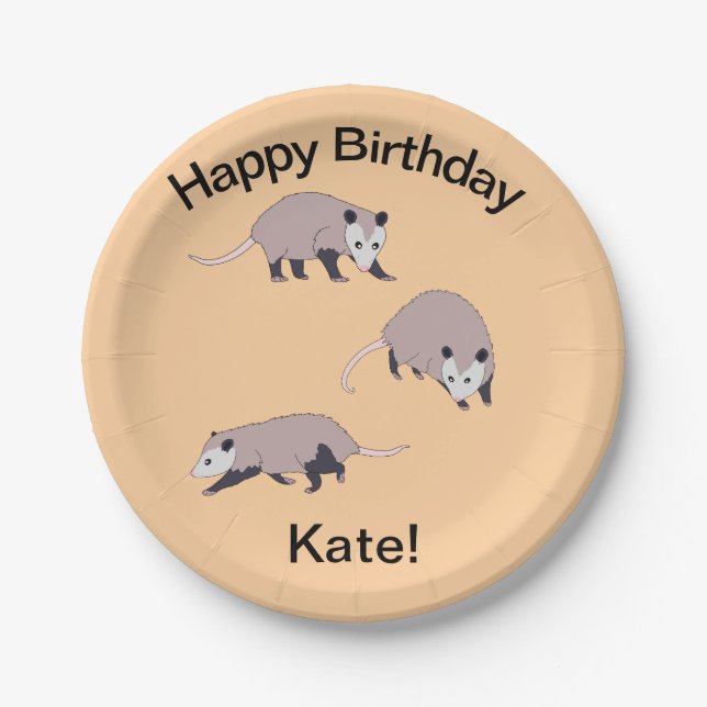 Prato De Papel Opossums (Frente)