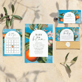 Prato De Papel Orange Blossom Chic Baby Shower