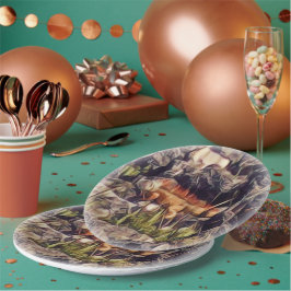 Prato De Papel Orange Guana Art