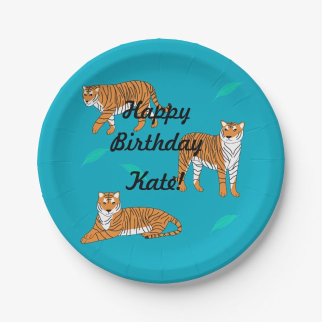 Prato De Papel Orange Tigers (Frente)