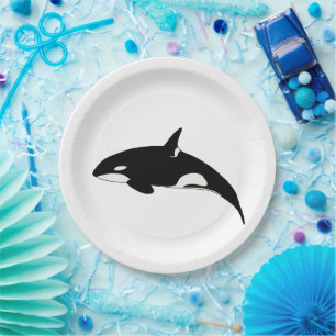 Prato De Papel Orca Whale