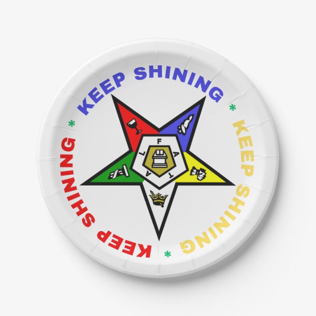 Prato De Papel Ordem das placas de papel estelar oriental (Frente)