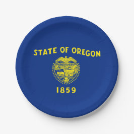Prato De Papel Oregon Flag