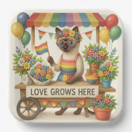 Prato De Papel Orgulho Gato - Peitos LGBTQ inspirados em Gato
