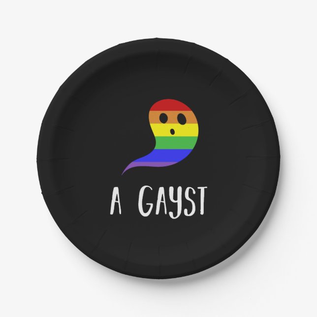 Prato De Papel Orgulho gay Gayst, Halloween Gay, LGBT (Frente)