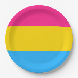 Prato De Papel Orgulho Pansexual (Bandeira Pan)